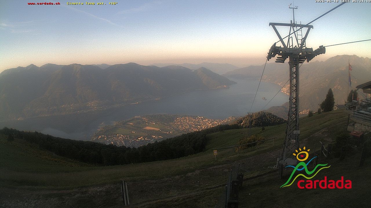 Archived image Webcam Cardada Cimetta: View Chair Lift