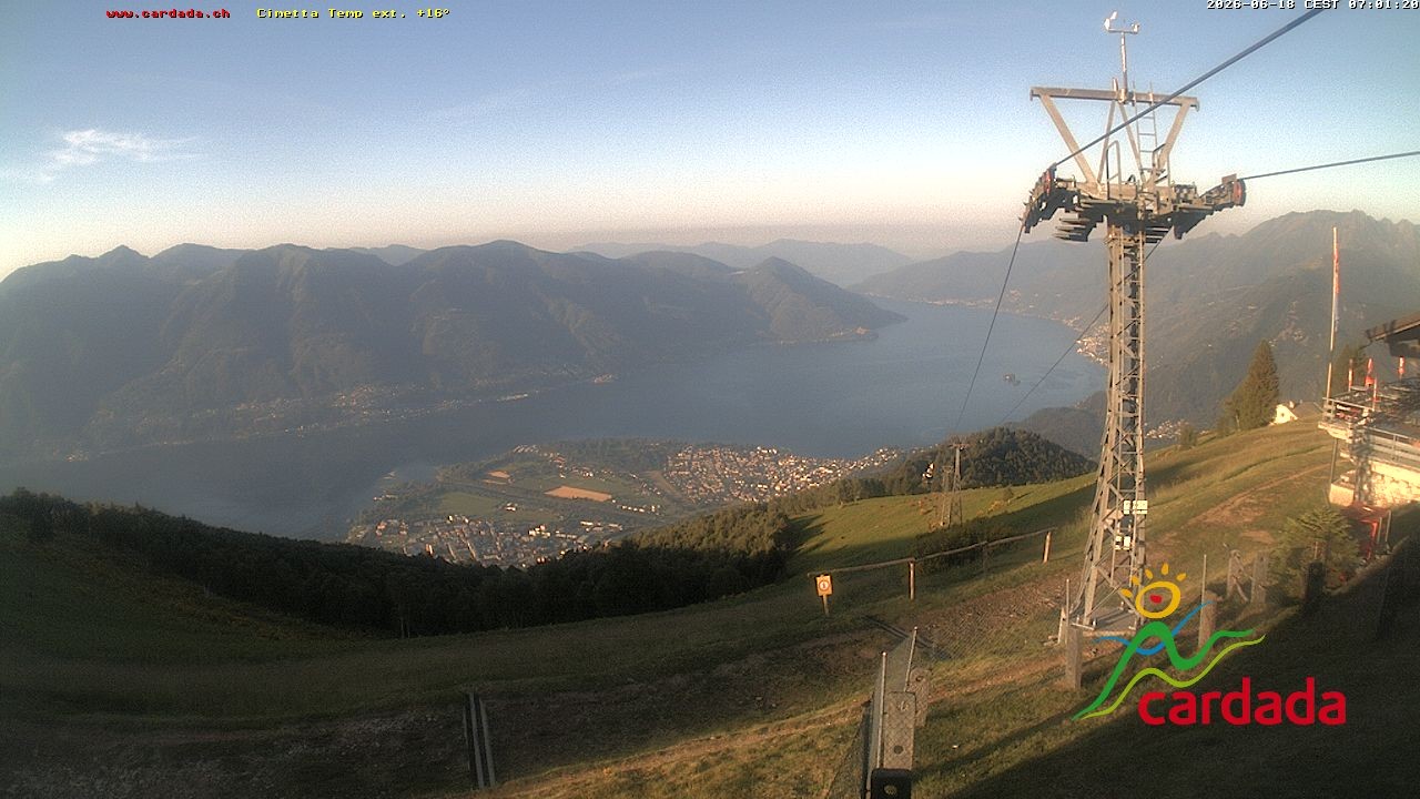Archived image Webcam Cardada Cimetta: View Chair Lift