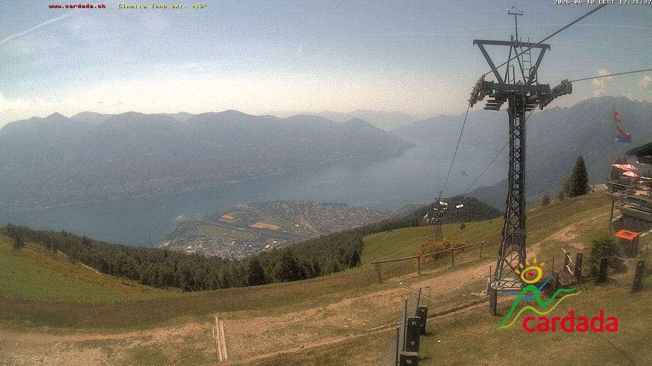 Archived image Webcam Cardada Cimetta: View Chair Lift