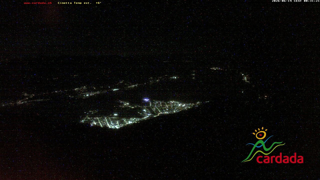 Archiv Foto Webcam Cardada Cimetta: Blick Sesselbahn