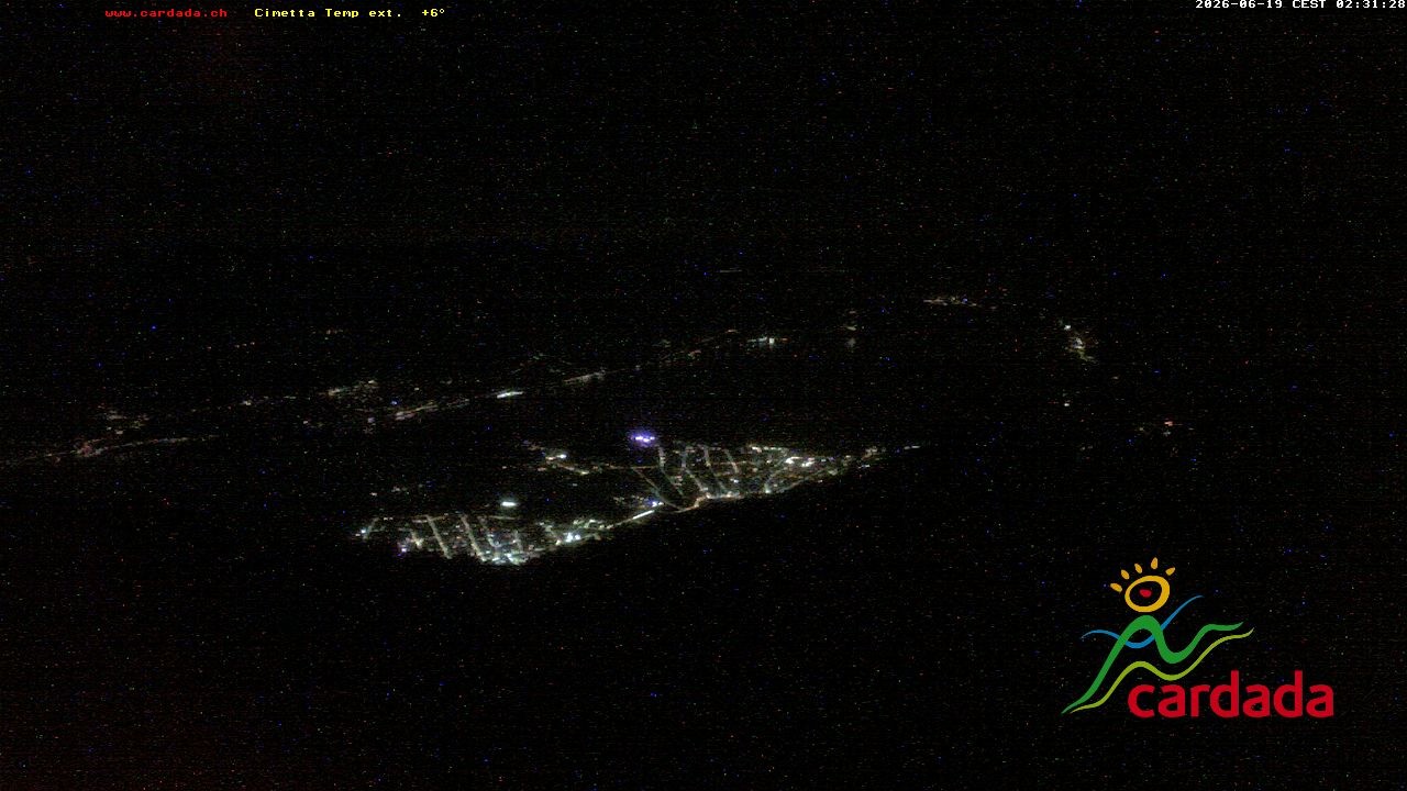Archiv Foto Webcam Cardada Cimetta: Blick Sesselbahn