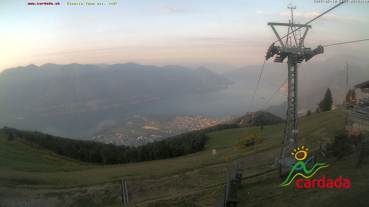 Archiv Foto Webcam Cardada Cimetta: Blick Sesselbahn