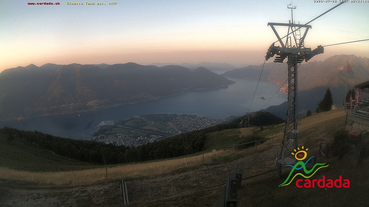 Archived image Webcam Cardada Cimetta: View Chair Lift