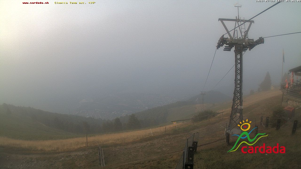 Archived image Webcam Cardada Cimetta: View Chair Lift
