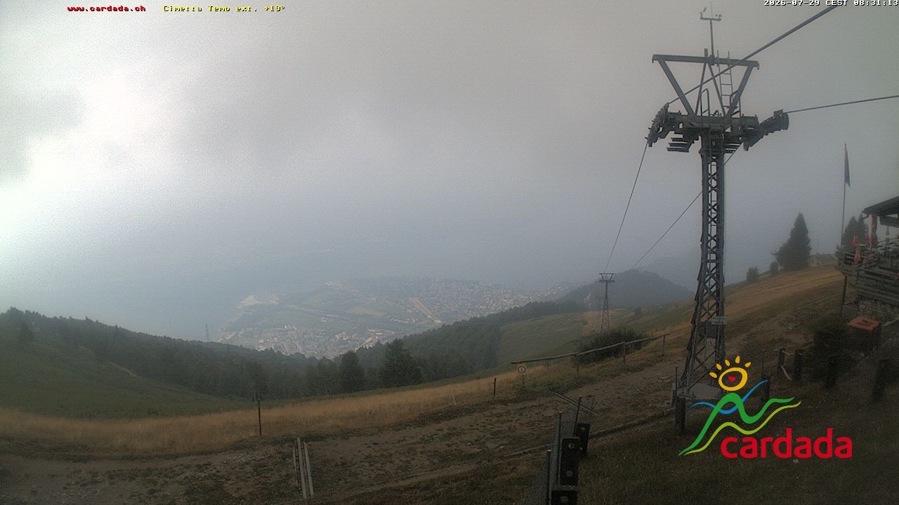 Archived image Webcam Cardada Cimetta: View Chair Lift