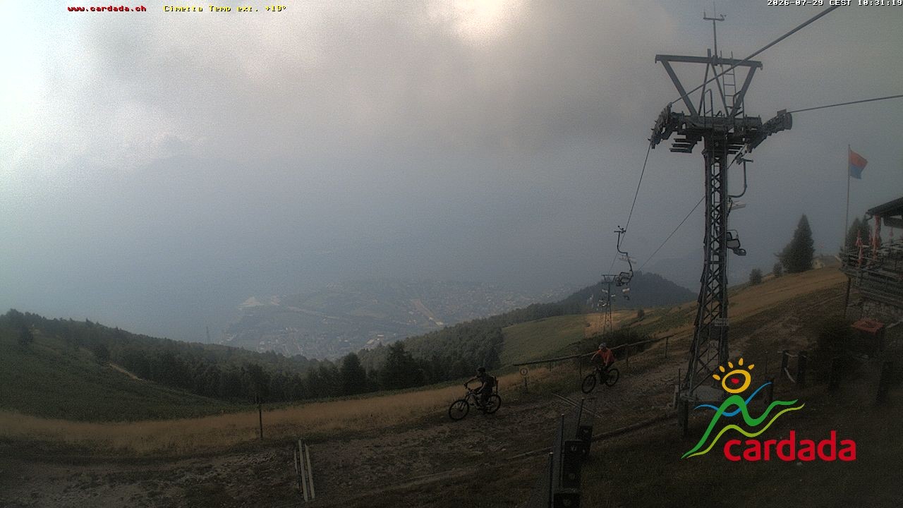 Archived image Webcam Cardada Cimetta: View Chair Lift