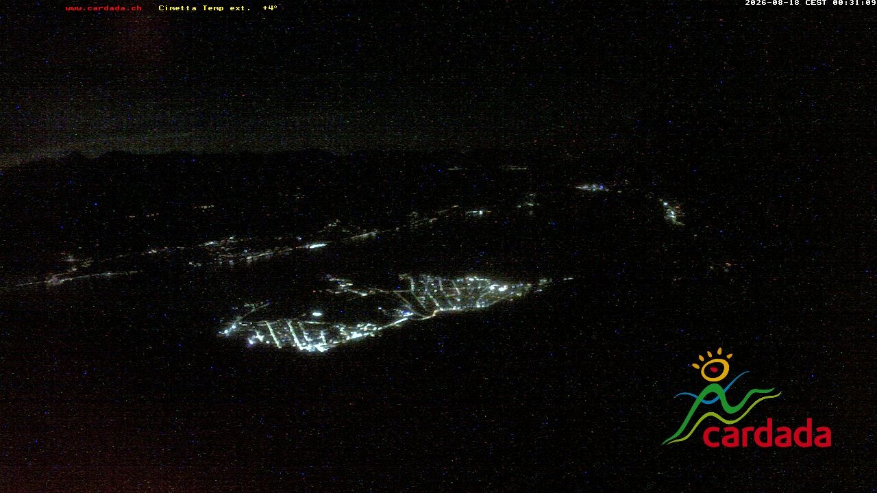 Archiv Foto Webcam Cardada Cimetta: Blick Sesselbahn
