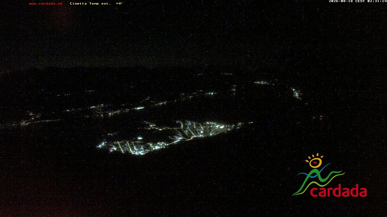 Archiv Foto Webcam Cardada Cimetta: Blick Sesselbahn