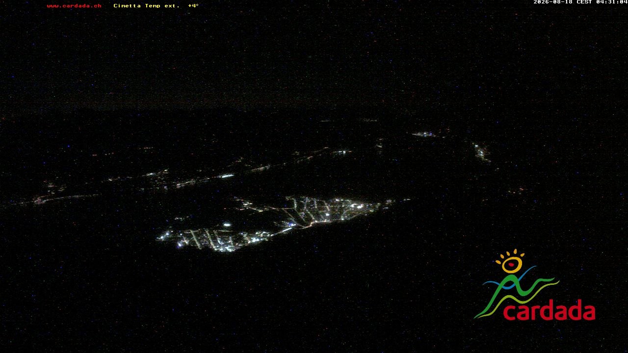 Archiv Foto Webcam Cardada Cimetta: Blick Sesselbahn