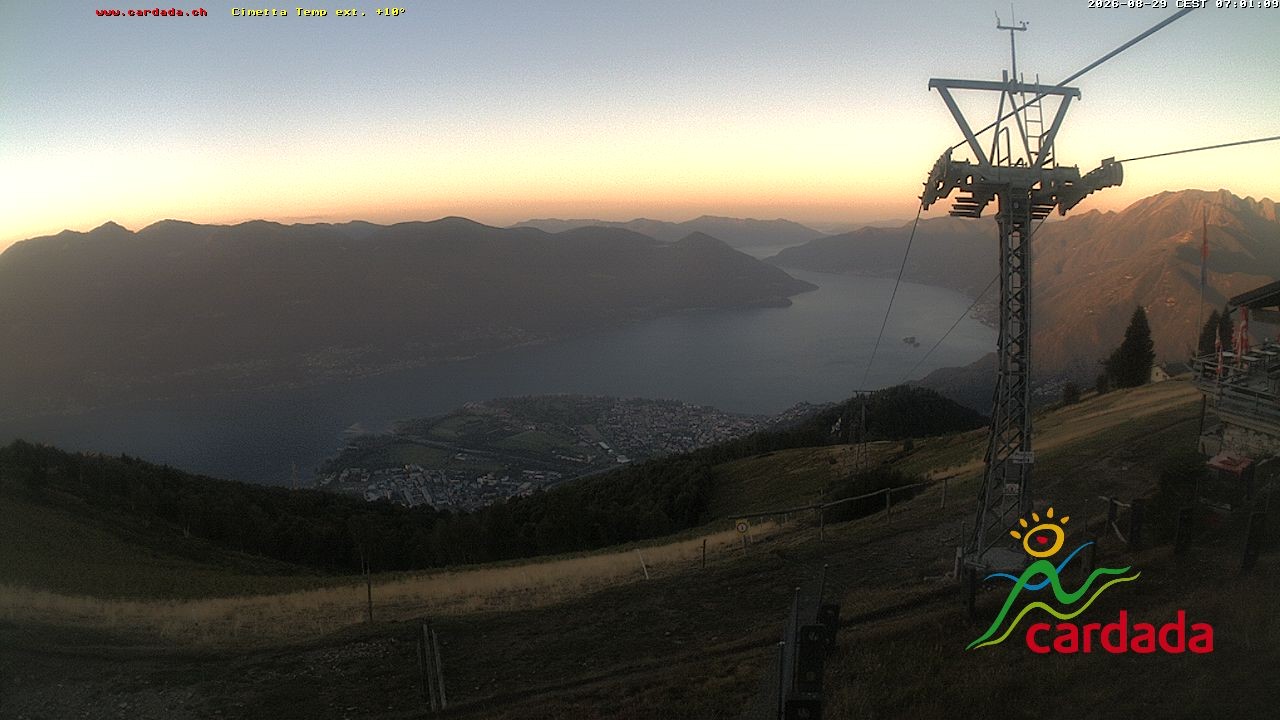 Archived image Webcam Cardada Cimetta: View Chair Lift