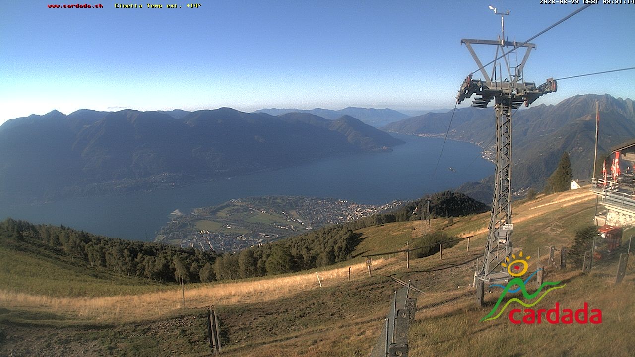 Archived image Webcam Cardada Cimetta: View Chair Lift