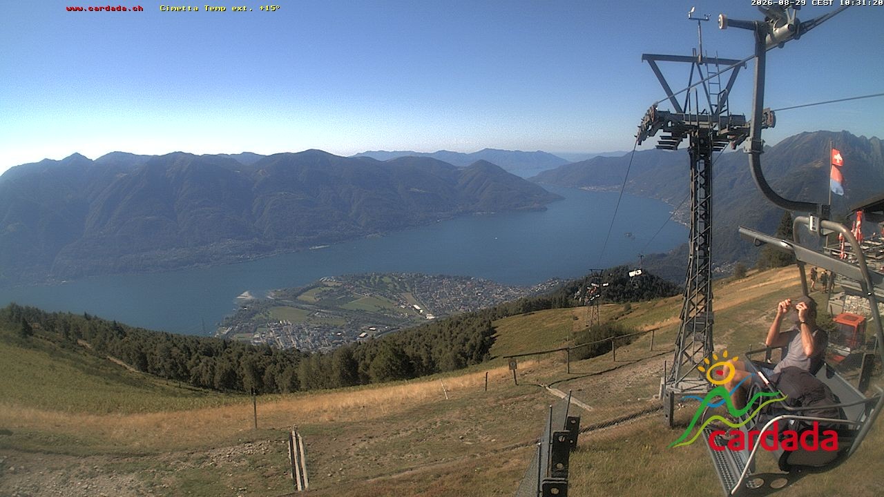 Archived image Webcam Cardada Cimetta: View Chair Lift