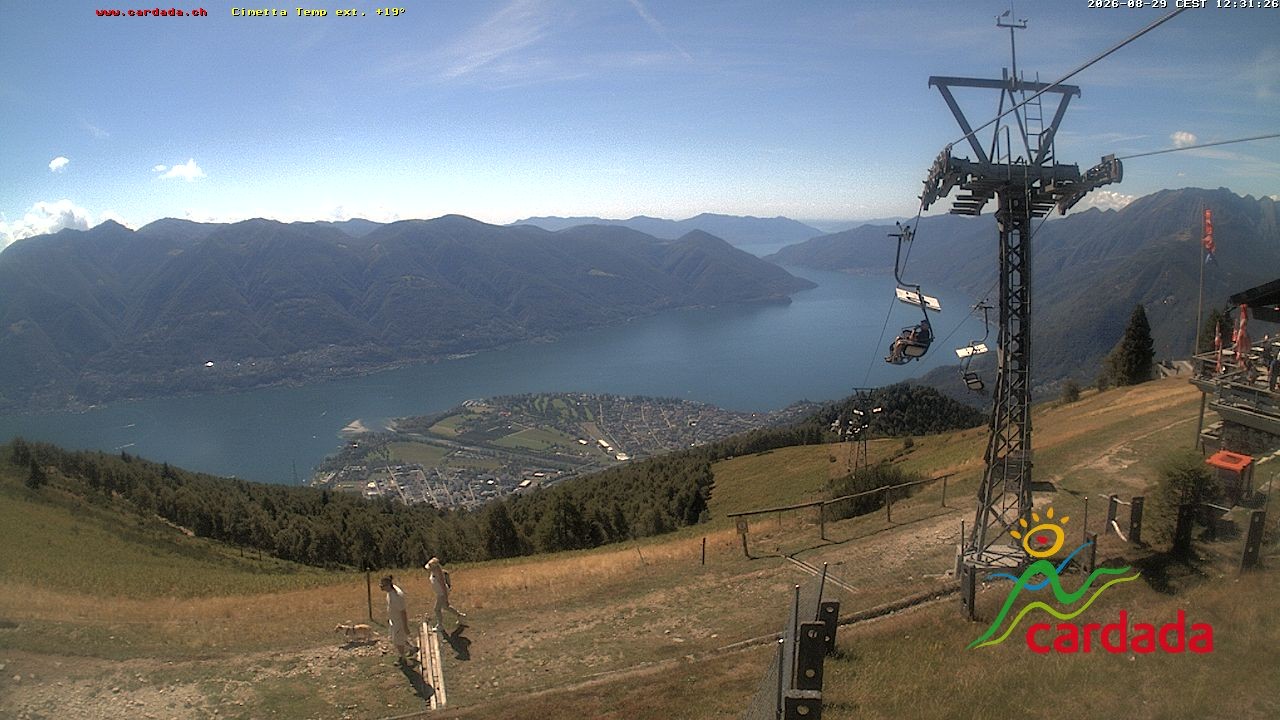 Archived image Webcam Cardada Cimetta: View Chair Lift