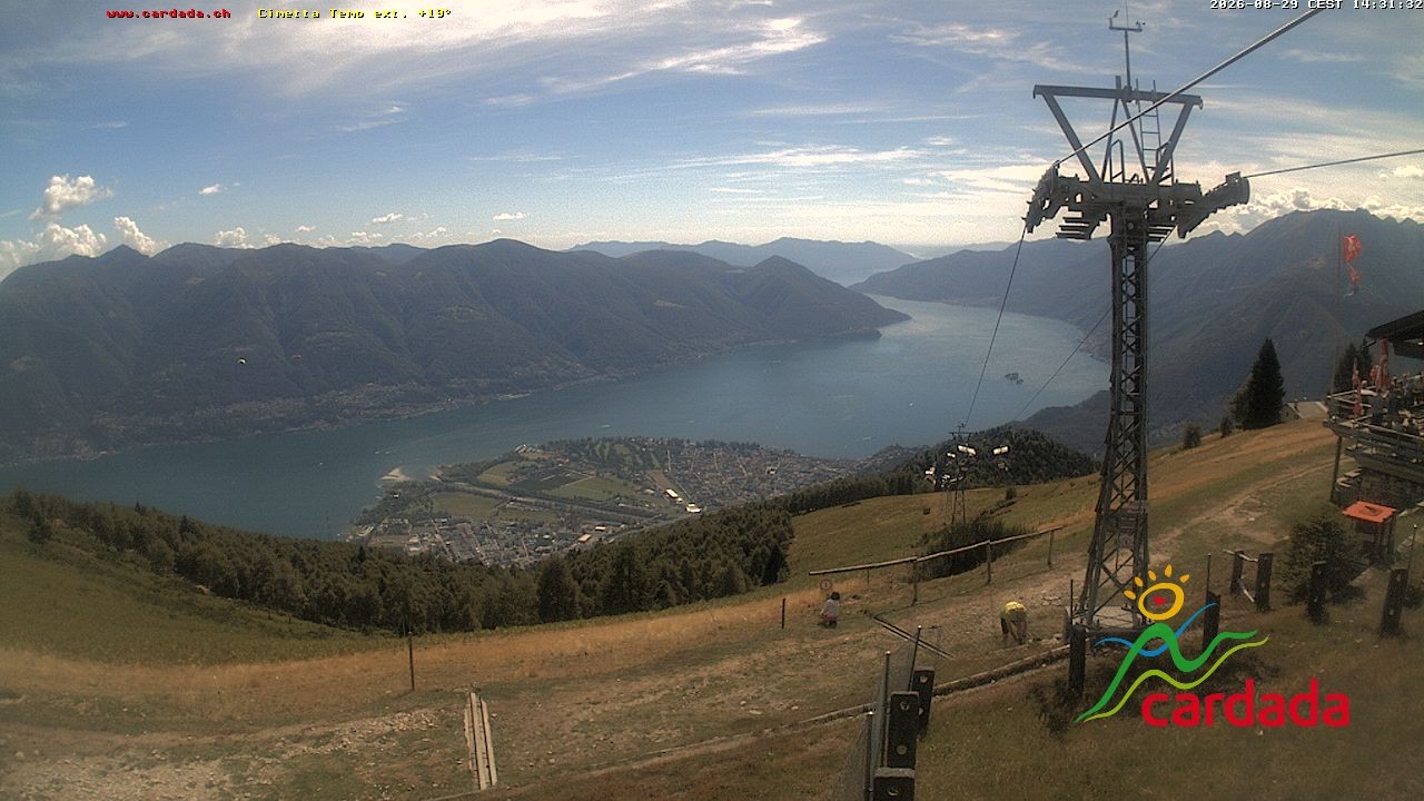Archived image Webcam Cardada Cimetta: View Chair Lift