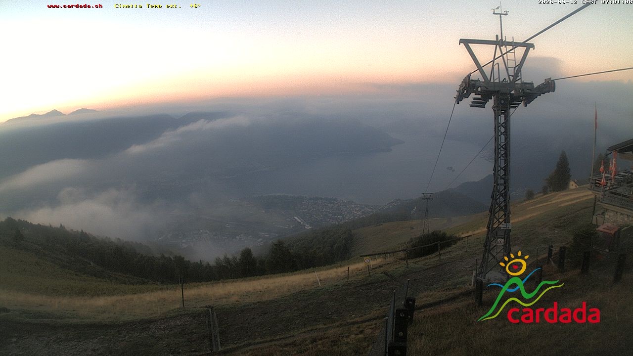 Archived image Webcam Cardada Cimetta: View Chair Lift