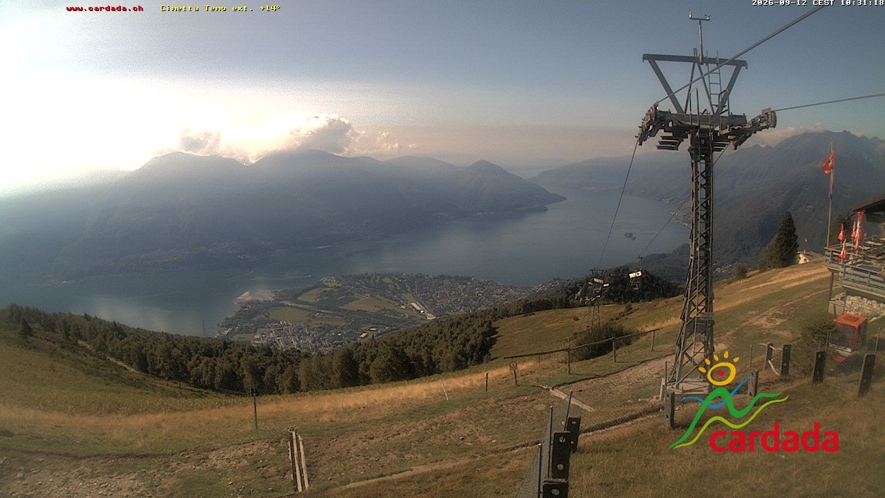 Archived image Webcam Cardada Cimetta: View Chair Lift