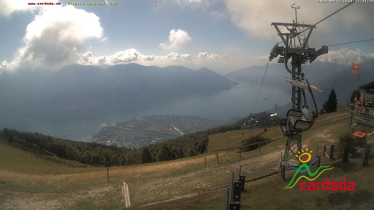 Archived image Webcam Cardada Cimetta: View Chair Lift