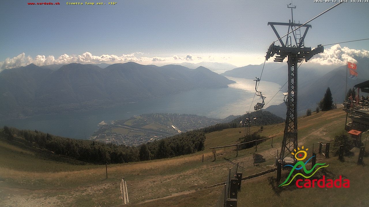 Archived image Webcam Cardada Cimetta: View Chair Lift