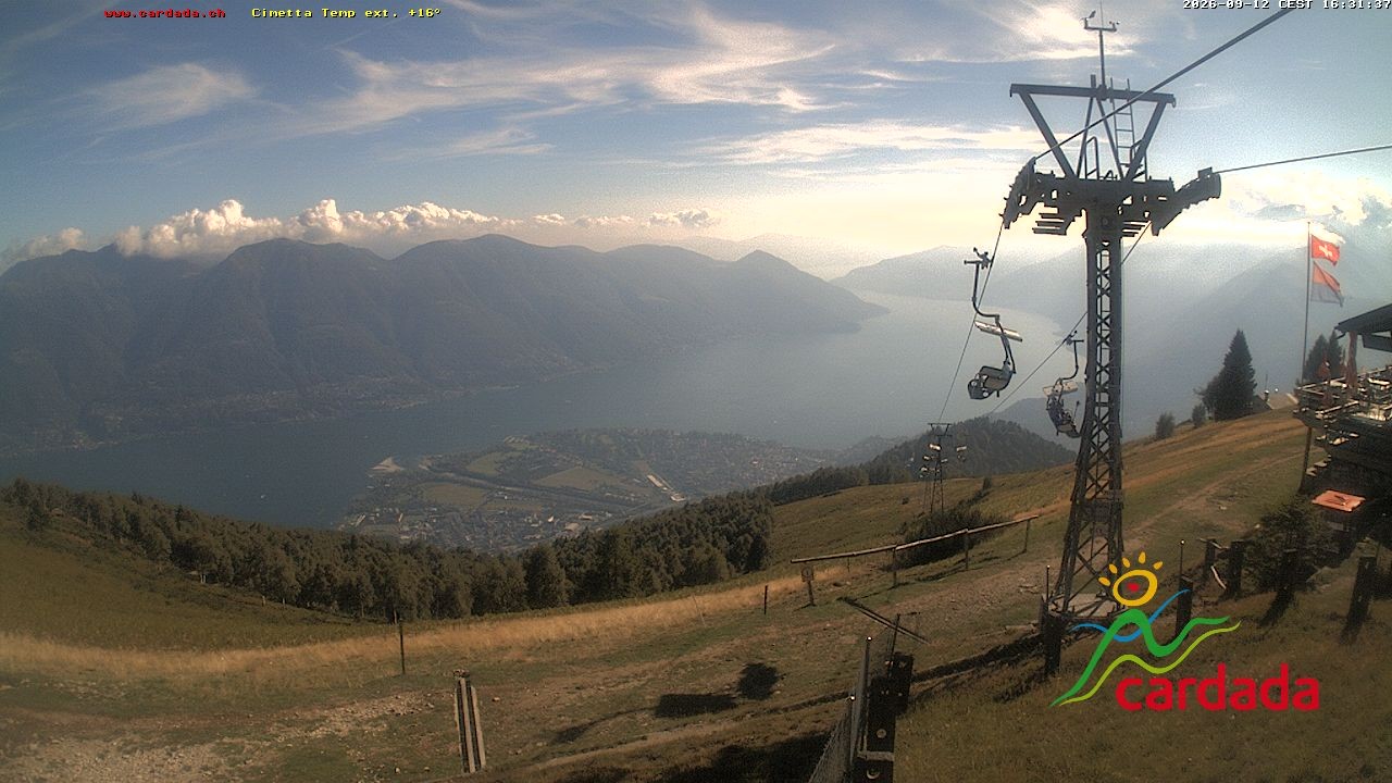 Archived image Webcam Cardada Cimetta: View Chair Lift