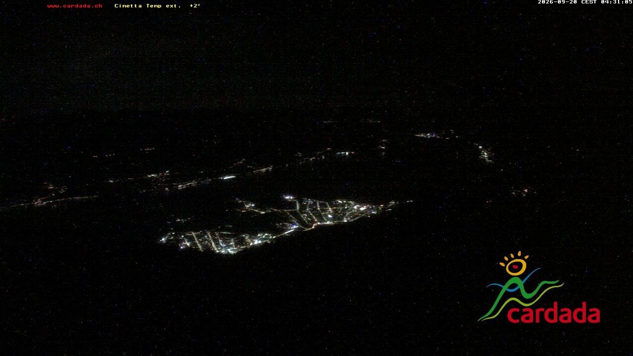 Archiv Foto Webcam Cardada Cimetta: Blick Sesselbahn