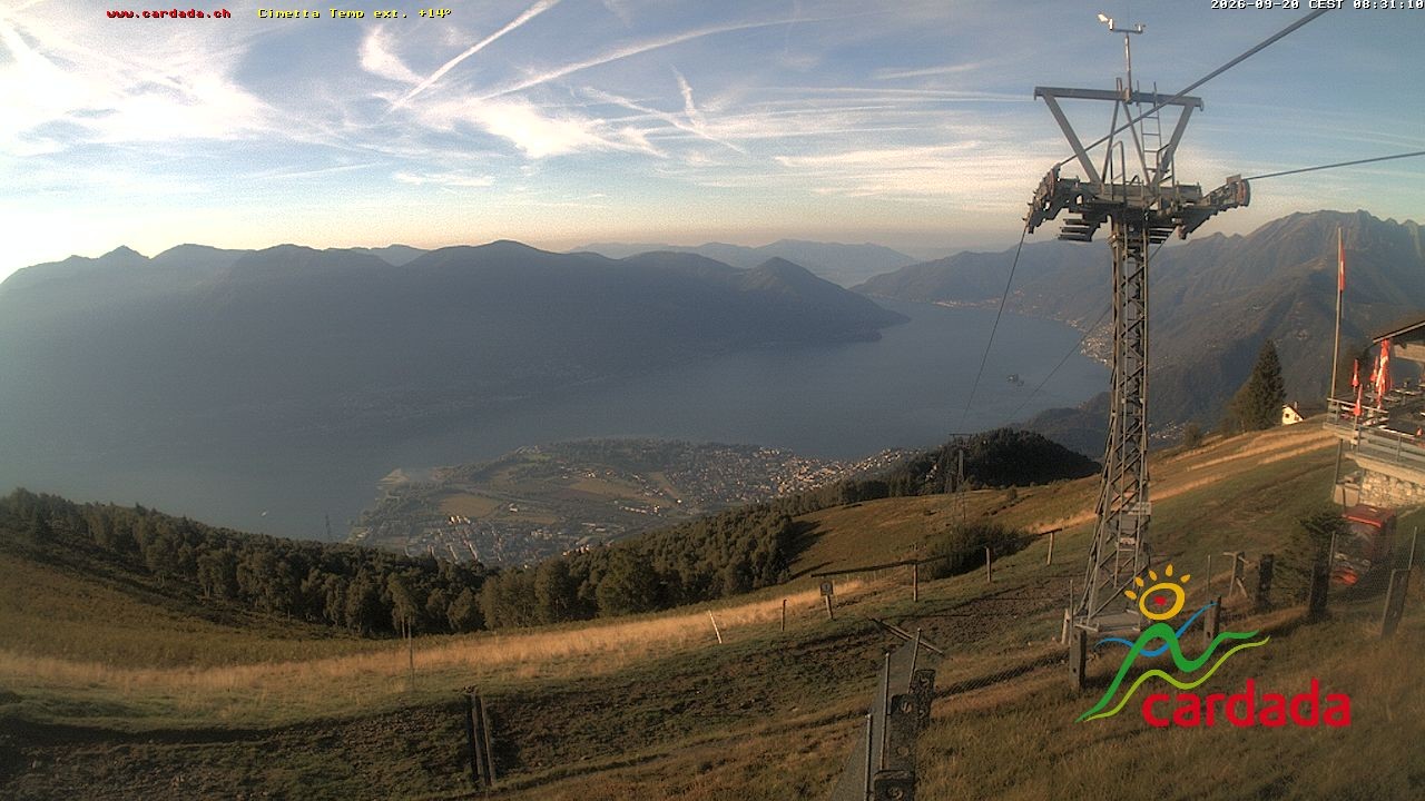Archived image Webcam Cardada Cimetta: View Chair Lift