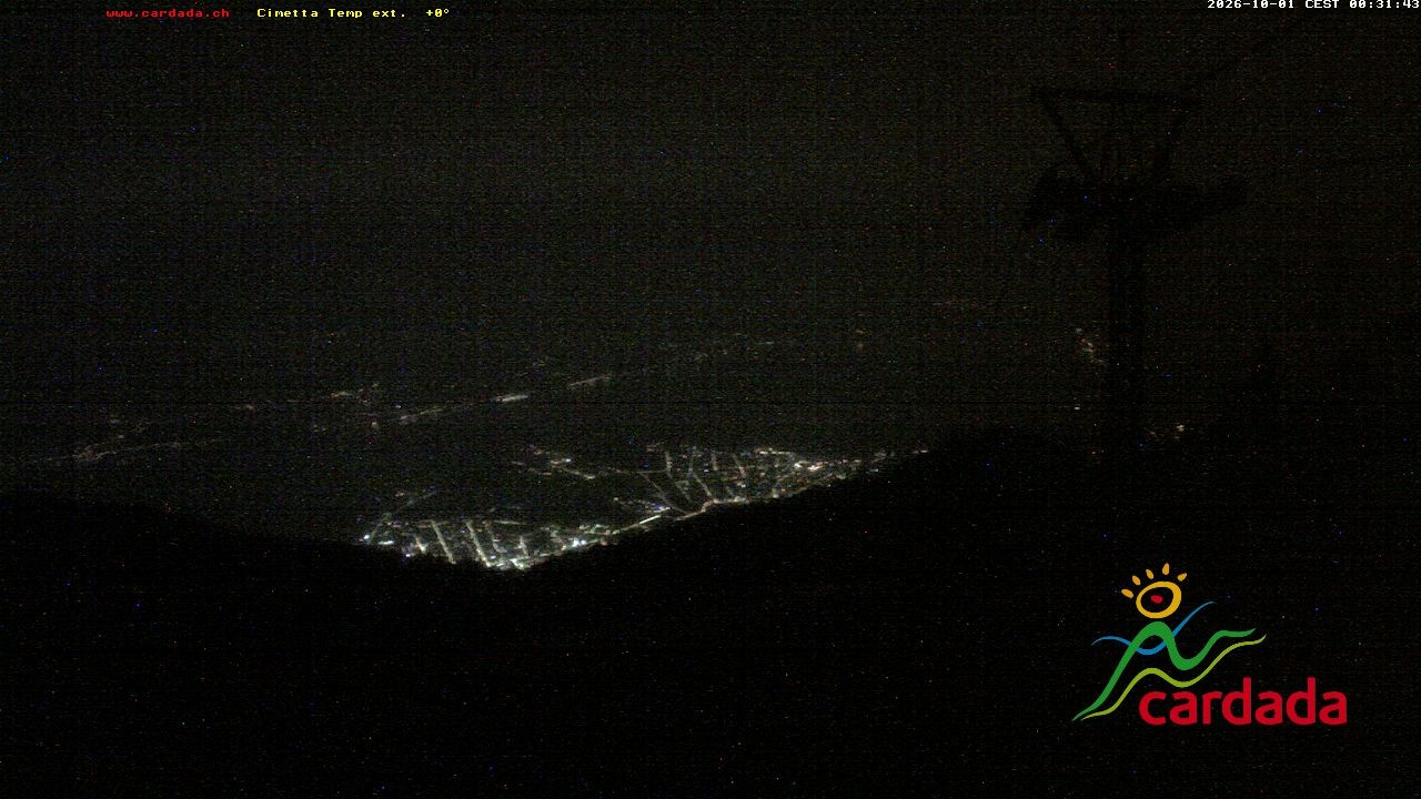 Archiv Foto Webcam Cardada Cimetta: Blick Sesselbahn