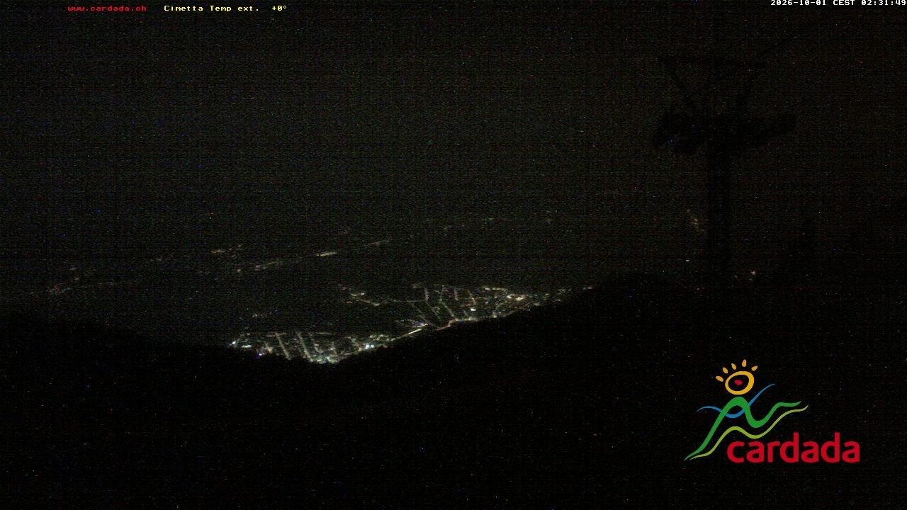 Archiv Foto Webcam Cardada Cimetta: Blick Sesselbahn