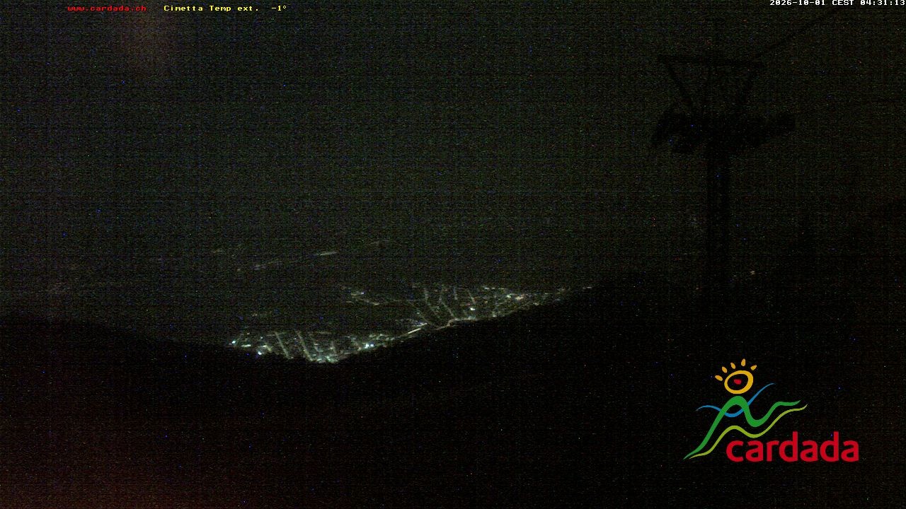 Archiv Foto Webcam Cardada Cimetta: Blick Sesselbahn