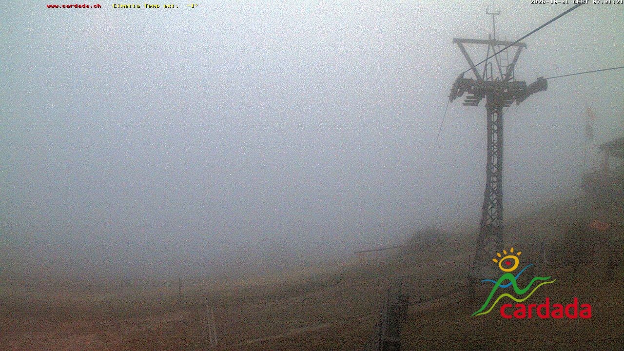 Archiv Foto Webcam Cardada Cimetta: Blick Sesselbahn