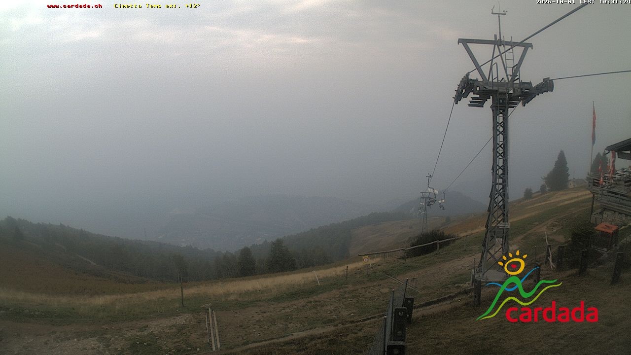 Archiv Foto Webcam Cardada Cimetta: Blick Sesselbahn