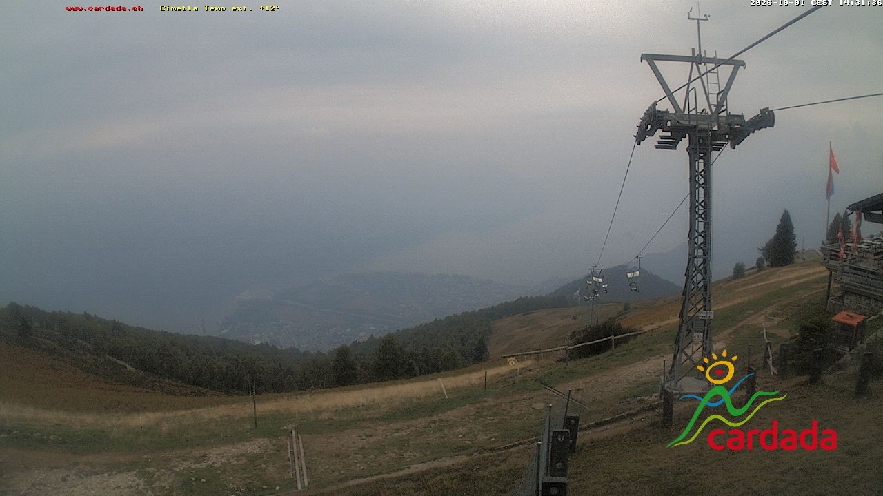 Archiv Foto Webcam Cardada Cimetta: Blick Sesselbahn