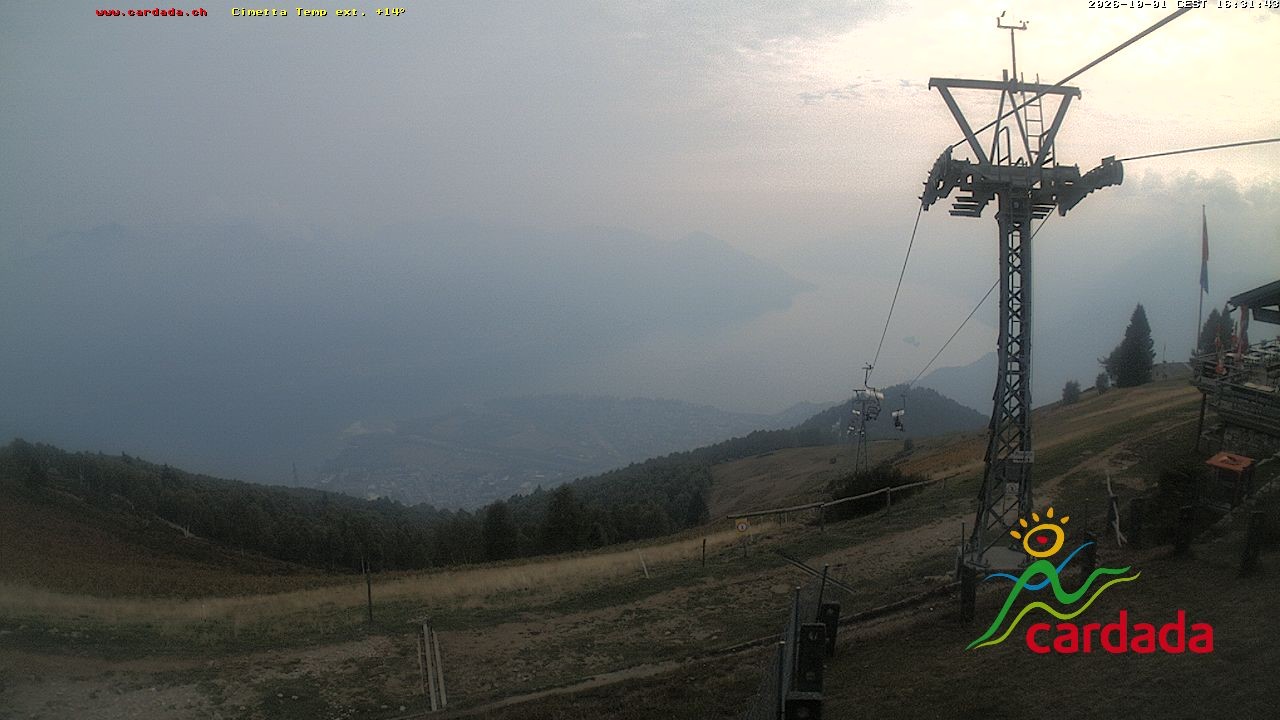 Archiv Foto Webcam Cardada Cimetta: Blick Sesselbahn