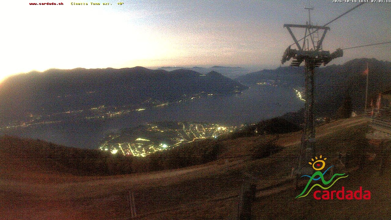 Archived image Webcam Cardada Cimetta: View Chair Lift