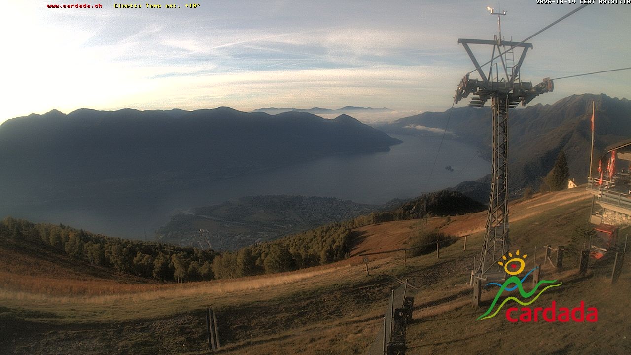 Archived image Webcam Cardada Cimetta: View Chair Lift