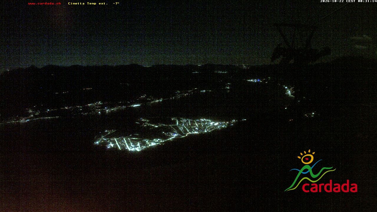 Archiv Foto Webcam Cardada Cimetta: Blick Sesselbahn