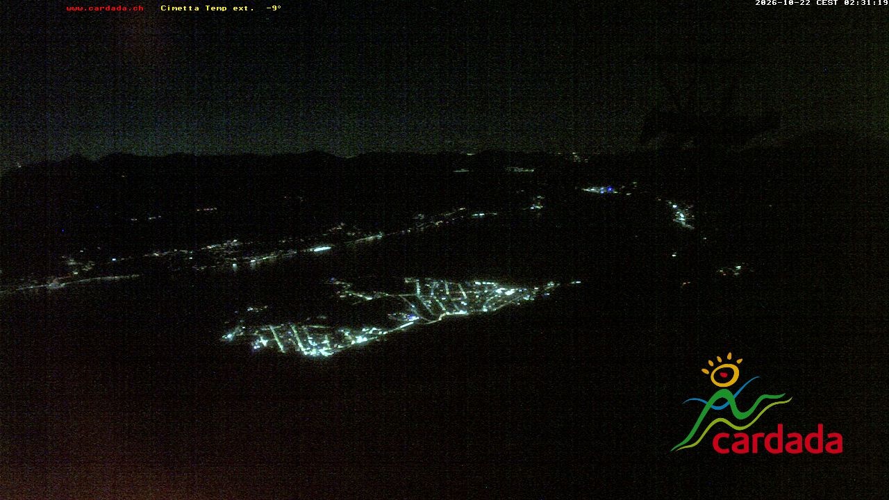 Archiv Foto Webcam Cardada Cimetta: Blick Sesselbahn