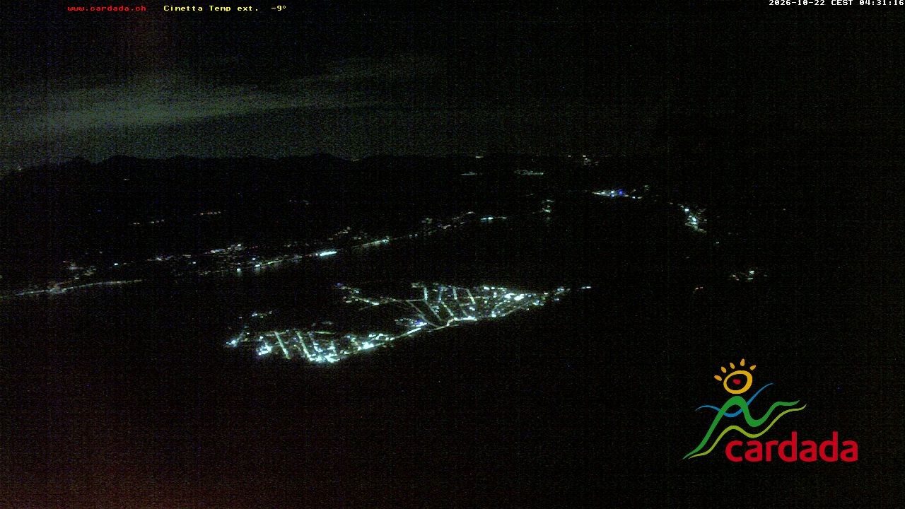 Archiv Foto Webcam Cardada Cimetta: Blick Sesselbahn