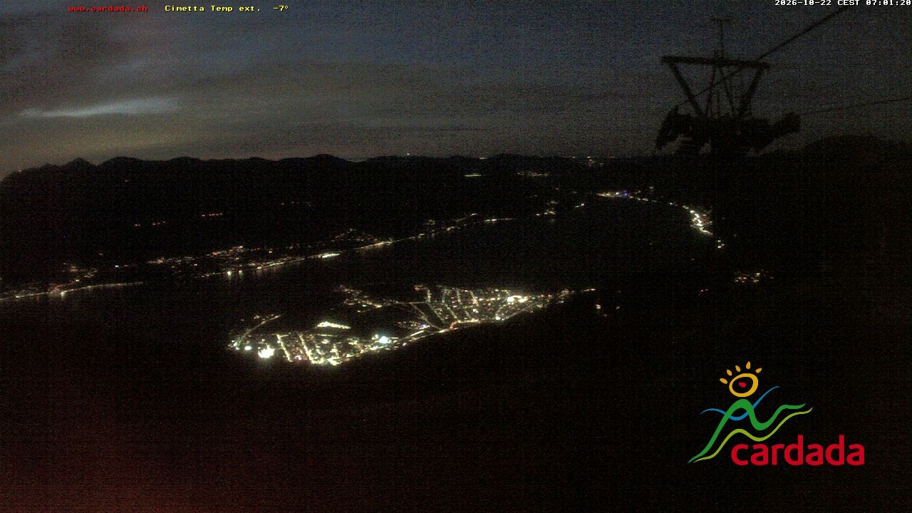 Archiv Foto Webcam Cardada Cimetta: Blick Sesselbahn