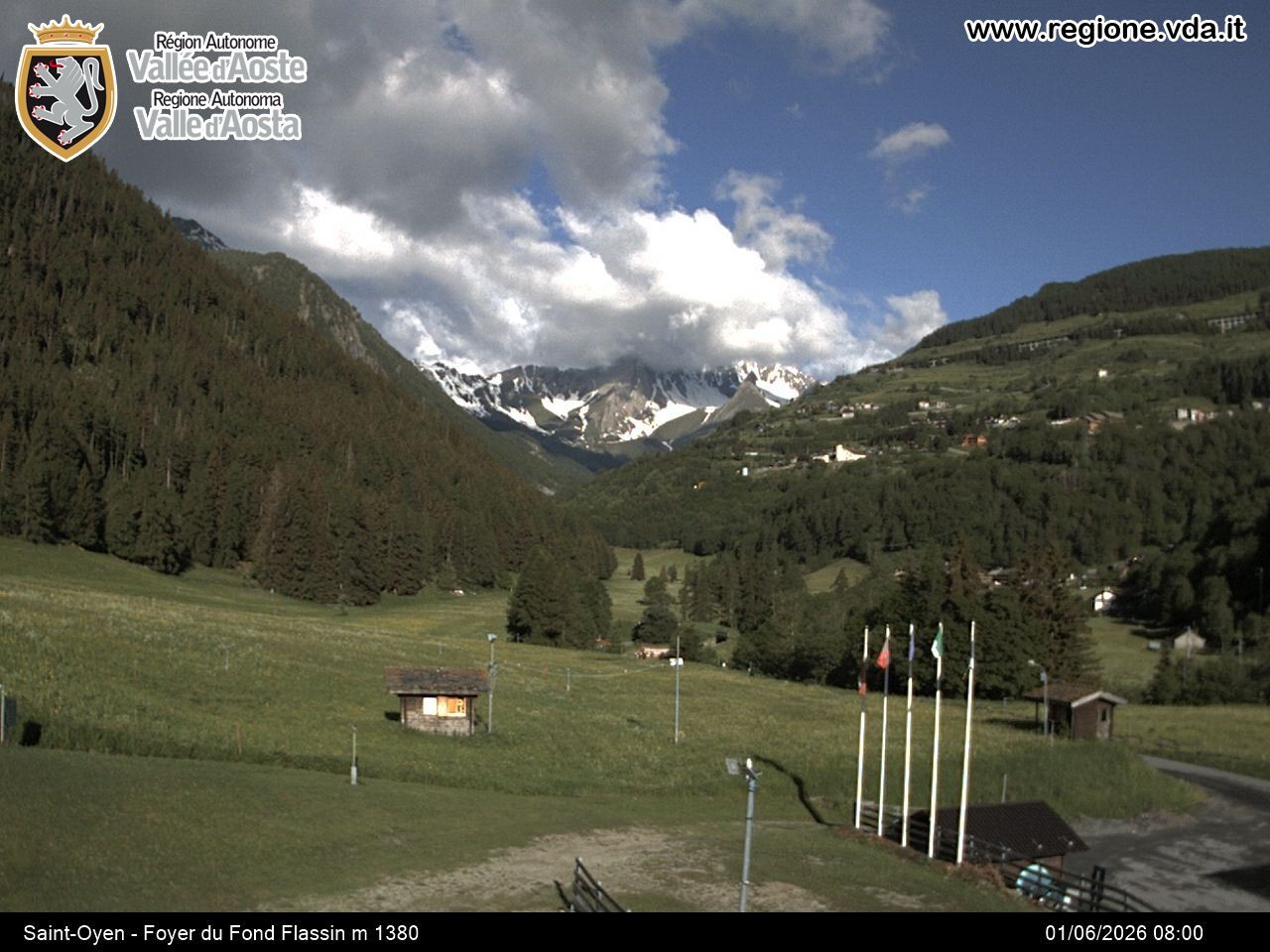 Archiv Foto Webcam Piste Flassin