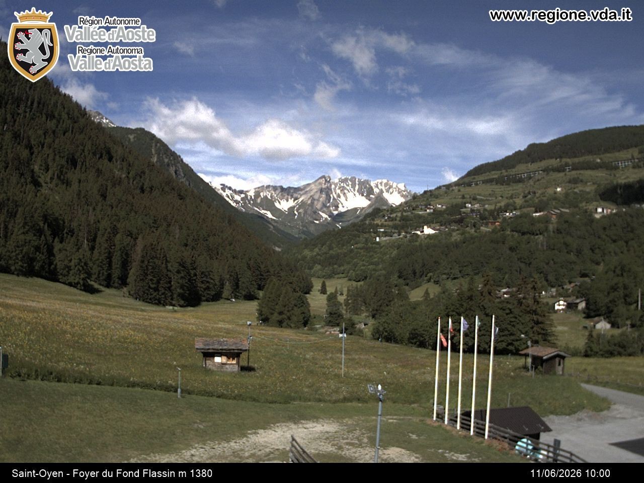 Archived image Webcam Ski run Flassin