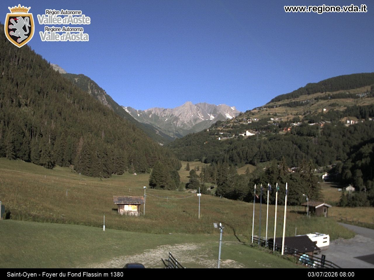 Archived image Webcam Ski run Flassin