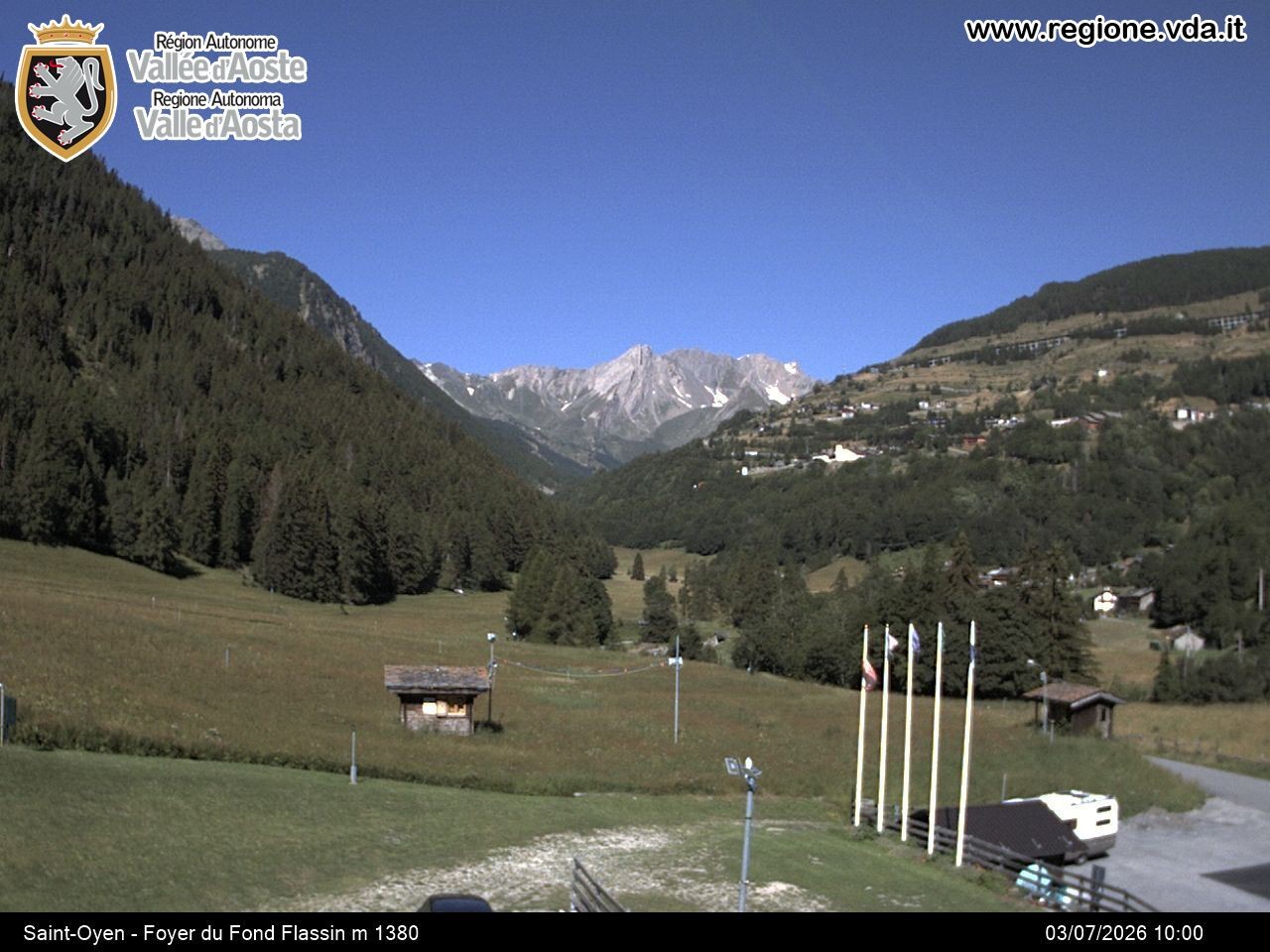 Archived image Webcam Ski run Flassin