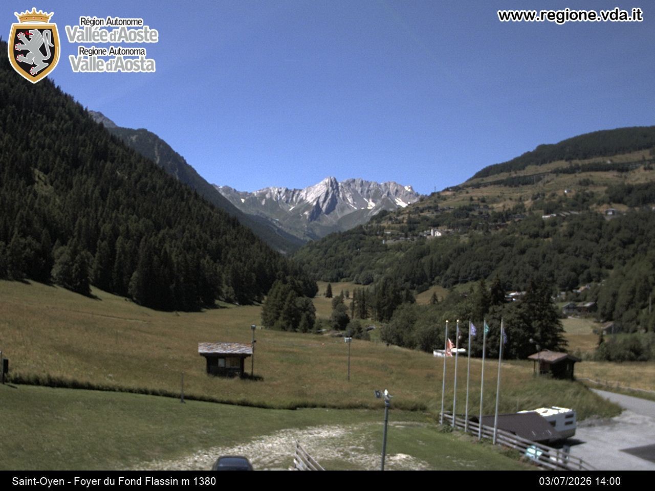 Archived image Webcam Ski run Flassin
