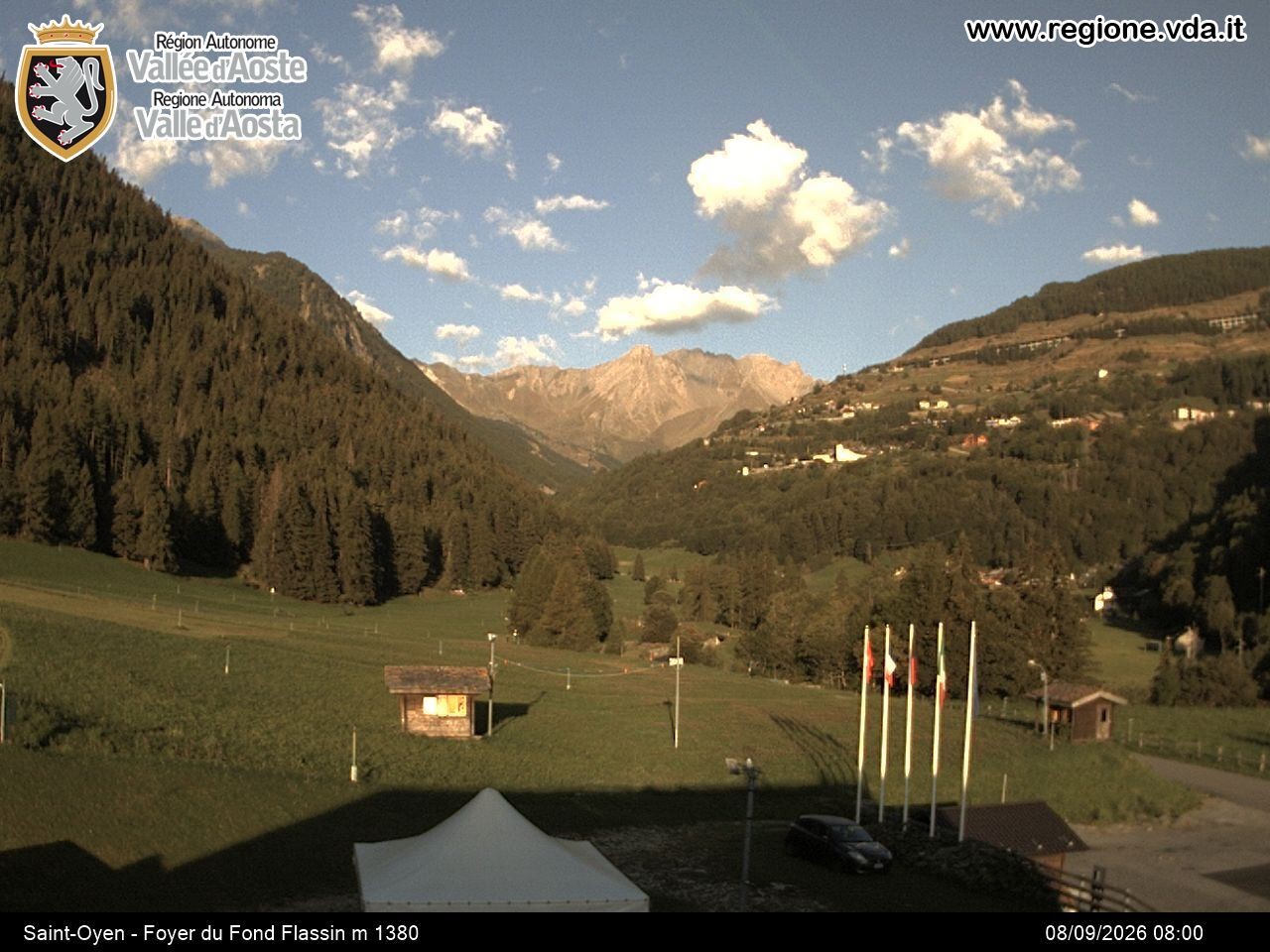 Archived image Webcam Ski run Flassin