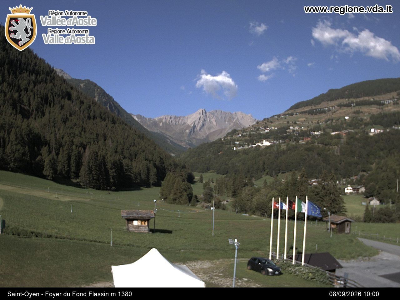 Archived image Webcam Ski run Flassin