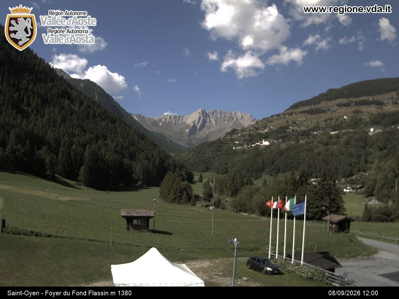Archived image Webcam Ski run Flassin