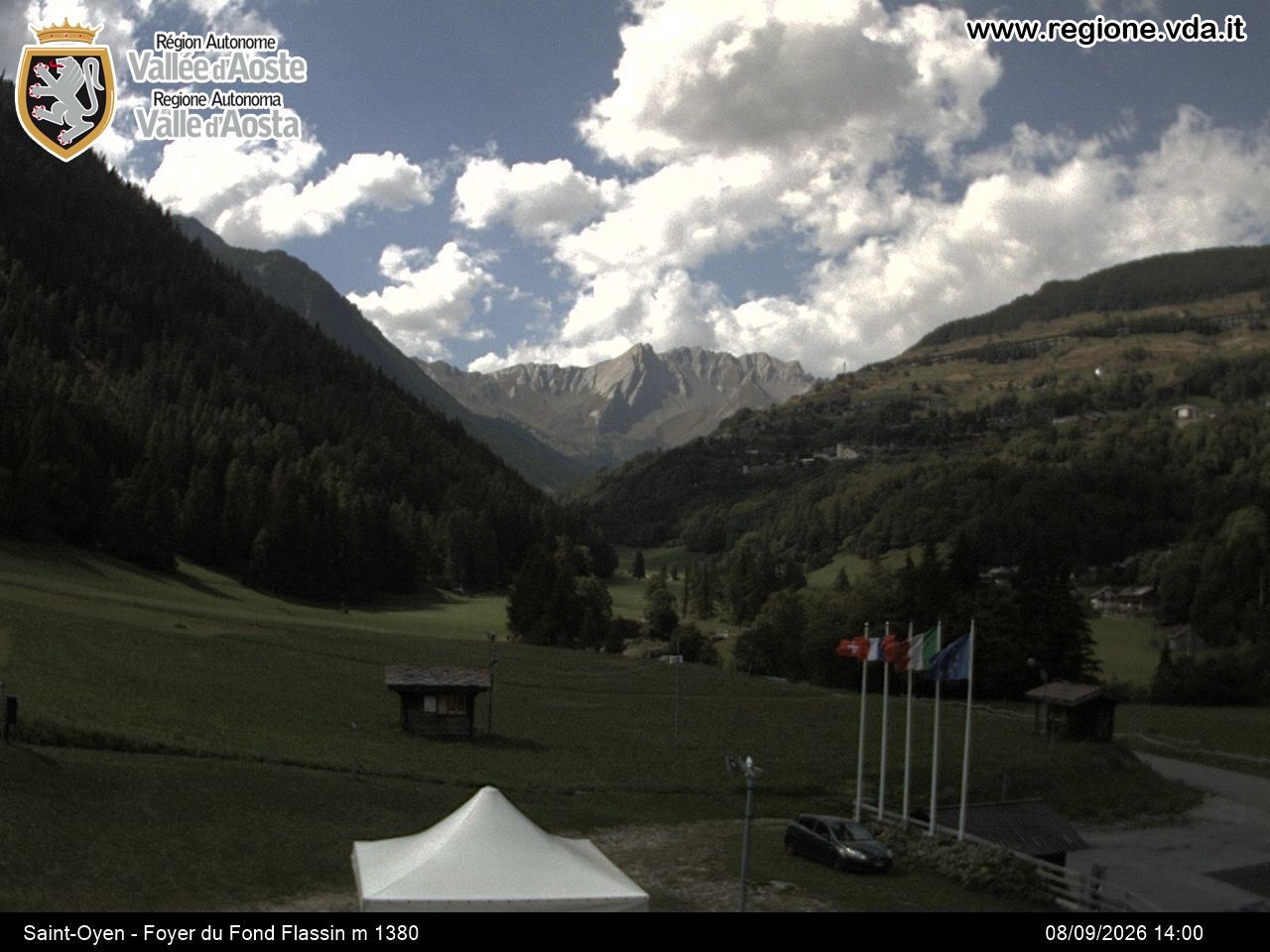 Archived image Webcam Ski run Flassin