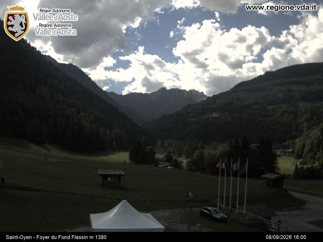 Archived image Webcam Ski run Flassin
