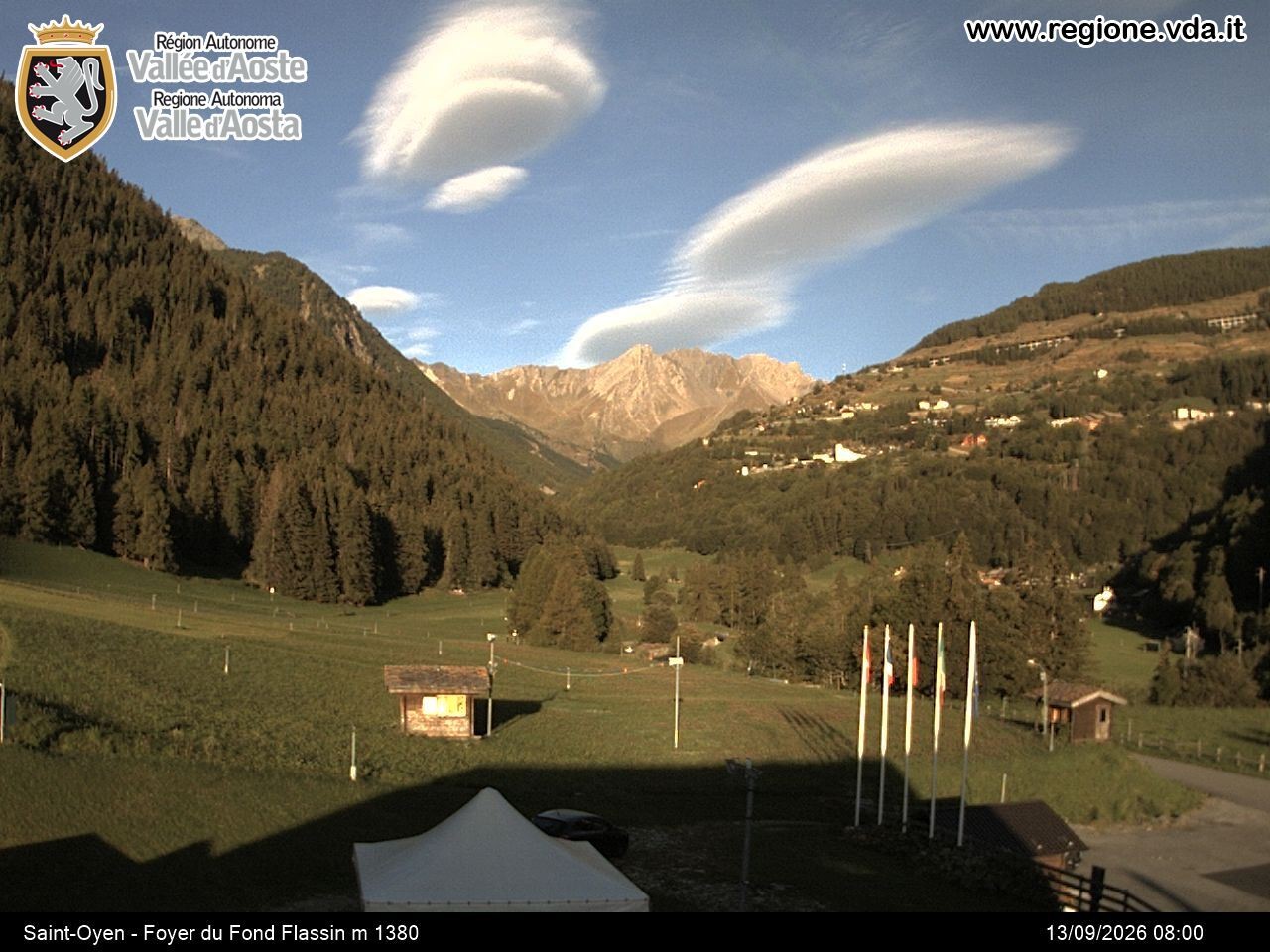 Archiv Foto Webcam Piste Flassin