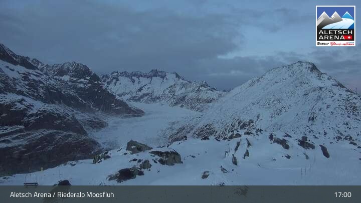 Archiv Foto Webcam View Riederalp Moosfluh